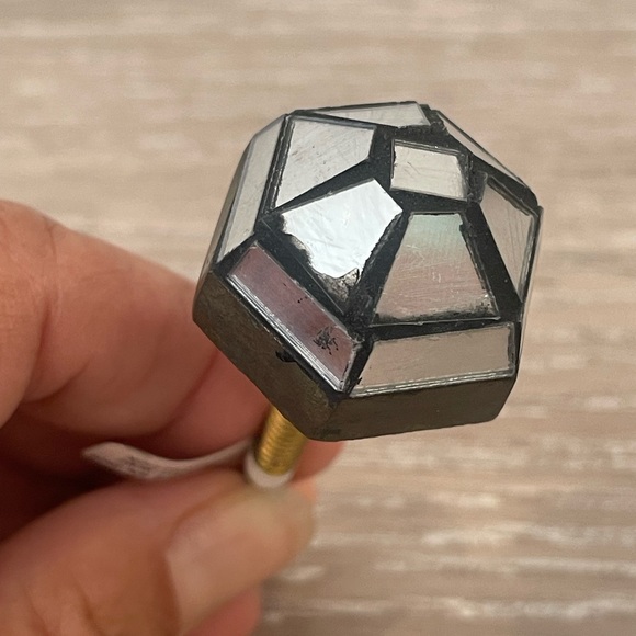 NIB 4 mirror mosaic knobs drawer pulls Anthropologie - Picture 3 of 5